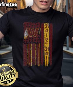 Good Vintage Raise Hail W Feather Washington USA Flag T-Shirt featuring a stylish design and patriotic colors.