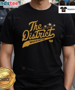 Good Washington Commanders The District T-Shirt featuring bold team colors and logo, perfect for game day attire.