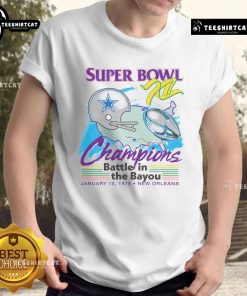 Happy Dallas Cowboys Super Bowl Showcase T-Shirt featuring vibrant team colors and a festive design for fans.