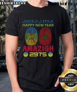 Happy Yennayer 2025 T-Shirt featuring the Amazigh flag, celebrating the New Year 2975 in Morocco.