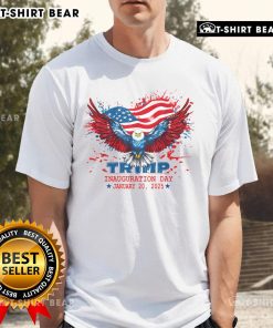 Hot 47th President Donald Trump Inauguration Day January 20th T-Shirt featuring bold design and patriotic colors.