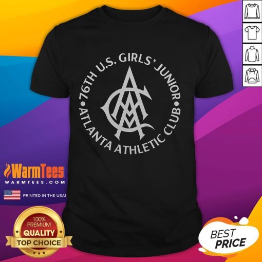 Hot 76th US Girls Junior Atlanta Athletic Club T-Shirt featuring vibrant design, perfect for young athletes and fans.
