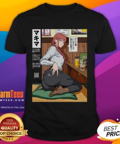 Hot Chainsaw Man Mikey Pie Makima Ass T-Shirt featuring vibrant graphics of popular anime characters.