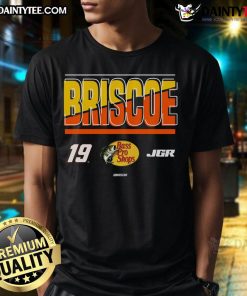 Chase Briscoe Joe Gibbs Racing Team Bass Pro Shops T-Shirt featuring vibrant graphics and team logo, perfect for racing fans.