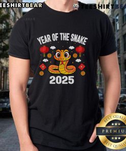 Hot Chinese New Year Year of the Snake 2025 T-Shirt featuring vibrant snake graphics and festive colors.