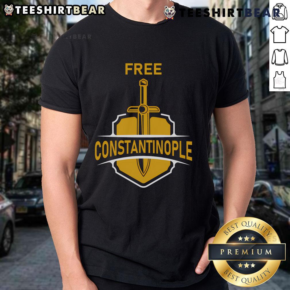 Hot Free Constantinople T Shirt Hot Free Constantinople T-Shirt featuring a stylish design, perfect for history lovers and fashion enthusiasts.