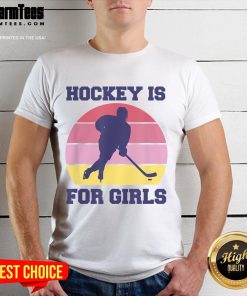 Hot Hockey Is For Girl T-Shirt featuring a stylish design for female hockey fans, perfect for game day or casual wear.