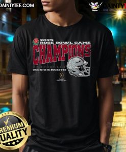 Vintage Ohio State Buckeyes 2025 Rose Bowl Champions T-Shirt featuring a classic football helmet design.