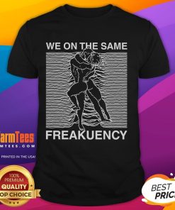 Hot We On The Same Frequency Joy Division T-Shirt featuring iconic band logo and vibrant design for music lovers.