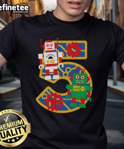Little engineer robot t-shirt for 5th special day celebration, featuring a fun design perfect for kids' parties.