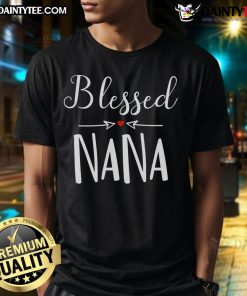 Nice Blessed Nana Grandma Christmas T-Shirt with festive design, perfect gift for grandmothers during the holiday season.