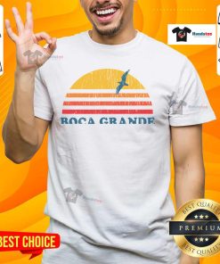 Retro vintage T-shirt featuring 'Nice Boca Grande Florida' design, perfect for beach lovers and souvenir collectors.