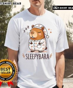 Cozy capybara sleep pajamas and Nightgown featuring a cute Sleepybara T-shirt design for ultimate comfort.