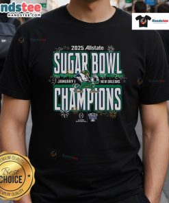 Notre Dame Allstate Sugar Bowl Champions T-Shirt celebrating college football playoff victory, perfect for fans.