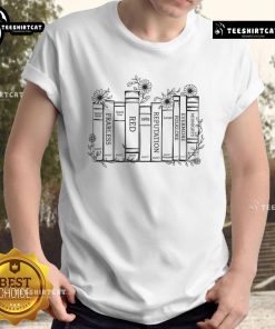 Nice Floral Taylor Albums The Eras Book Lover T-Shirt featuring vibrant floral designs inspired by Taylor Swift's albums.