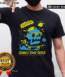Nice GDQ Hurry Skater Skull T-Shirt featuring a bold skull graphic and vibrant colors, perfect for skate enthusiasts.