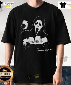 Nice Ghost Face Cream Cream T-Shirt featuring a stylish graphic design, perfect for fans of horror and trendy fashion.