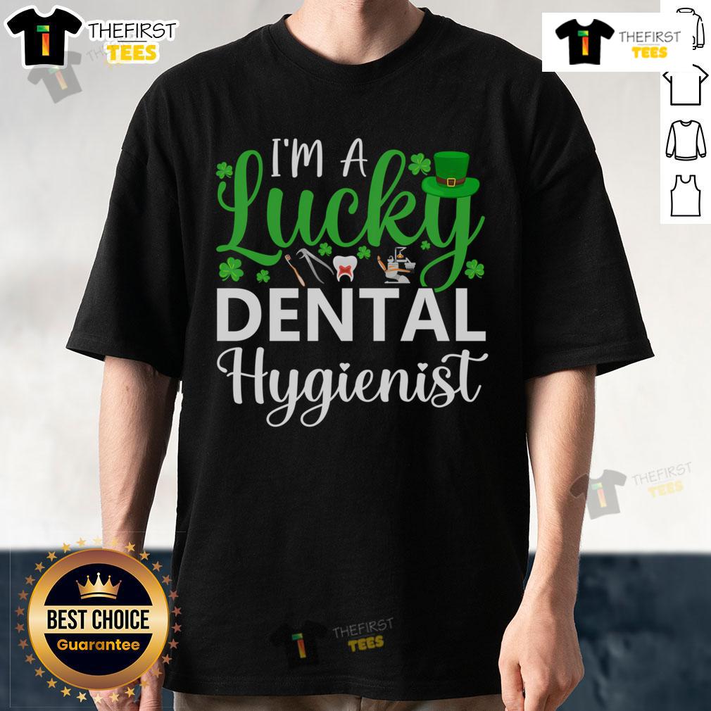 Nice Irish St Patrick'S Day I'M A Lucky Dental Hygienist T Shirt St. Patrick's Day 'I'm A Lucky Dental Hygienist' T-shirt featuring festive graphics and vibrant green colors.