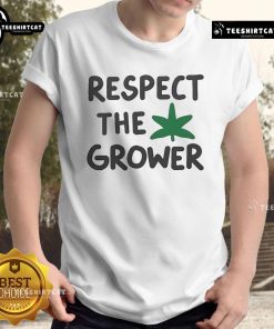 Nice Jeu Green Respect The Grower T-Shirt featuring a vibrant design promoting sustainable farming and eco-consciousness.