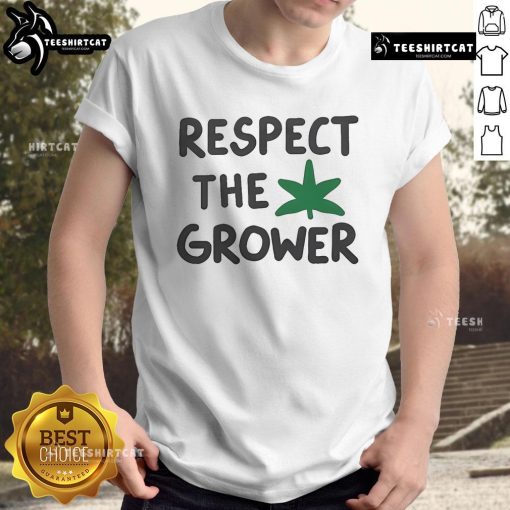 Nice Jeu Green Respect The Grower T-Shirt featuring a vibrant design promoting sustainable farming and eco-consciousness.