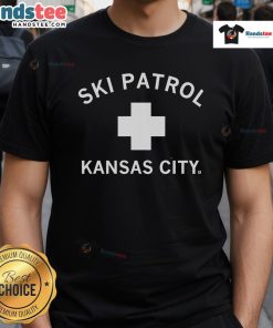Nice Kansas City Ski Patrol T-Shirt featuring a stylish design perfect for winter sports enthusiasts and ski patrol supporters.
