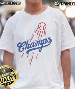 Nice Los Angeles Wildfire Relief State Champs T-Shirt featuring vibrant graphics and a comfortable fit for supporters.
