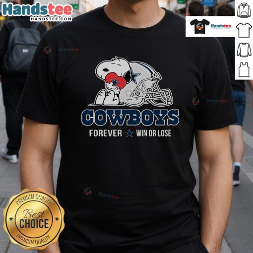 Alt Text: Dallas Cowboys T-Shirt featuring Snoopy from The Peanuts Movie, perfect for NFL fans and football enthusiasts.