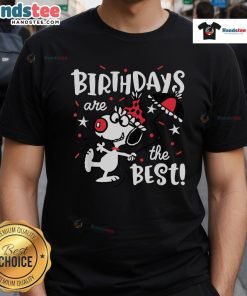 Nice Peanuts Snoopy Birthdays Are The Best T-Shirt featuring Snoopy celebrating with a colorful birthday design.