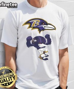 Cartoon character design on a Nice Rush Zone Baltimore Ravens NFL T-Shirt for 2025, perfect for fans and collectors.