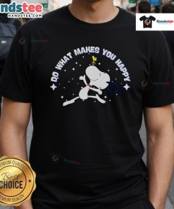 Nice Snoopy Do What Makes You Happy T-Shirt featuring a colorful Snoopy graphic, perfect for cheerful casual wear.