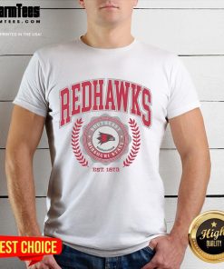 Alt Text: Southeast Missouri State Redhawks team crest t-shirt in vibrant colors, perfect for fans and supporters.