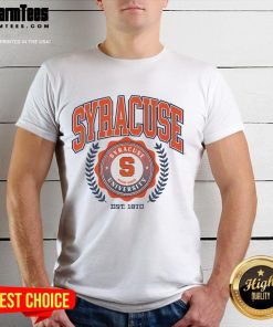 Nice Syracuse Orange Team Crest T-Shirt featuring vibrant colors and team logo, perfect for fans and game day wear.