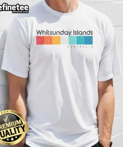 Nice Vintage Whitsunday Islands Australia Retro T-Shirt featuring a colorful design and relaxed fit for beach lovers.