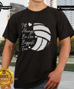 Alt Text: Nice Volleyball Mom Her Biggest Fan T-Shirt showcasing a proud mom supporting her child's volleyball team.