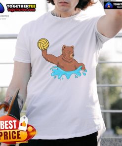 Nice water polo player grizzly bear t-shirt featuring a fun bear graphic for sports enthusiasts and animal lovers.