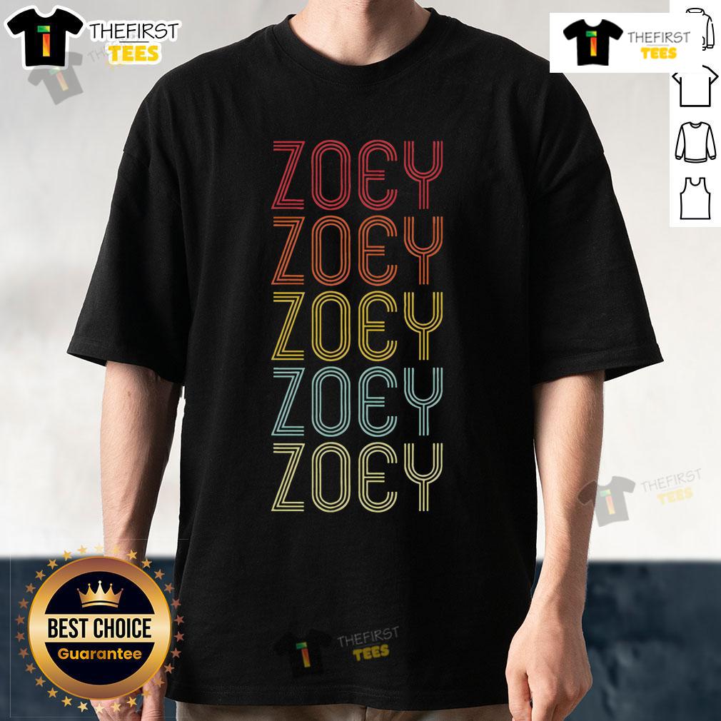 Nice Zoey Retro Wordmark Pattern Vintage Retro T Shirt Nice Zoey Retro Wordmark Pattern Vintage Retro T-Shirt featuring colorful designs on a classic tee.