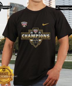 Alt Text: Official 2025 Sugar Bowl Champions Notre Dame Nike T-Shirt featuring team logo and championship graphics.