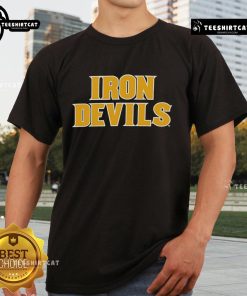 Official ASU Iron Devils T-Shirt showcasing vibrant design and school spirit, perfect for fans and supporters.
