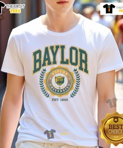 Alt Text: Official Baylor Bears Team Crest T-Shirt featuring the iconic Baylor Bears logo in vibrant green and gold colors.