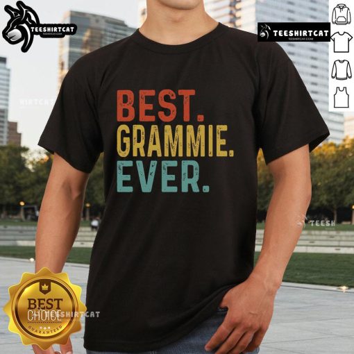 Alt Text: Retro vintage t-shirt design reading Official Best Grammie Ever, perfect gift for grandmothers and family celebrations.