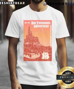 Official Big Thunder Mountain Poster T-Shirt featuring vibrant design and iconic roller coaster imagery, perfect for fans.