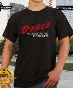 Official BJJ Brazilian Jiu Jitsu D'Arce choke t-shirt featuring bold graphics for grappling enthusiasts.