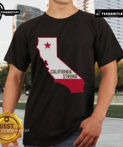Official California Strong California Map T-Shirt featuring a vibrant map design celebrating California pride.