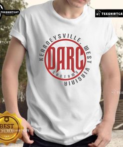 Alt Text: Official Darc Red Logo T-Shirt featuring a bold red logo on a stylish black tee, perfect for casual wear.