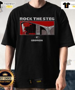 Official Georgia Bulldogs Rock The Steg T-Shirt featuring bold team logo and vibrant colors, perfect for fans.