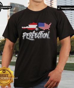 Official Half American Half Austrian Perfection T-Shirt showcasing USA and Austria pride with vibrant graphics.