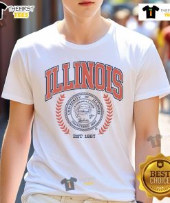 Official Illinois Fighting Illini Team Crest T-Shirt featuring bold logo on a classic cotton tee for fans.