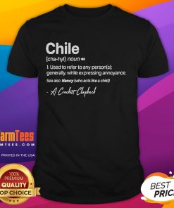 Alt Text: Official Jasmine Crockett Chile Definition T-Shirt featuring bold text design and vibrant colors, perfect for fans.