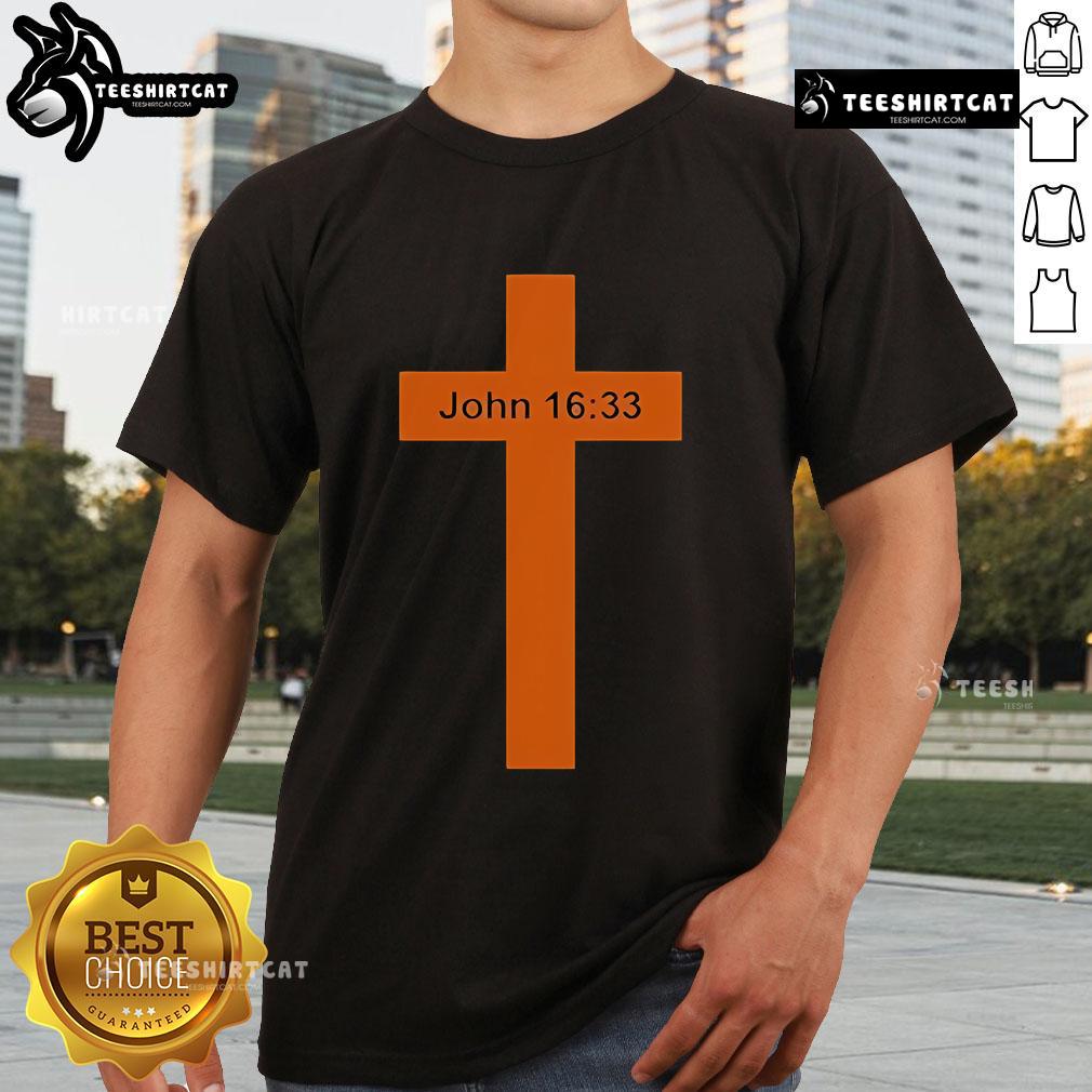 Official Jesus Won Big One In Texas John 16 33 T Shirt Official Jesus Won Big One In Texas John 16:33 T-Shirt featuring bold text and vibrant colors for faith-inspired fashion.
