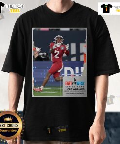 Official Kyle Williams Washington State Cougars East West Shrine Bowl Senior WR Directv T-Shirt displayed on a mannequin.